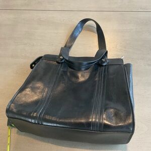Vintage Monsac Black Leather Bag